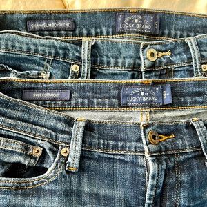 Lucky jeans lot size 28 boyfriend and straight leg jeans